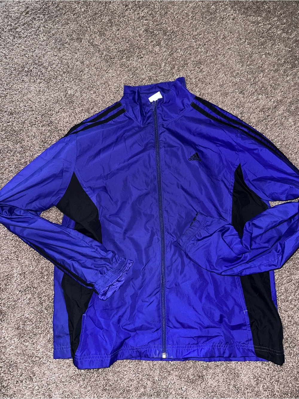 Adidas Men’s Purple Track Jacket with Black Accents